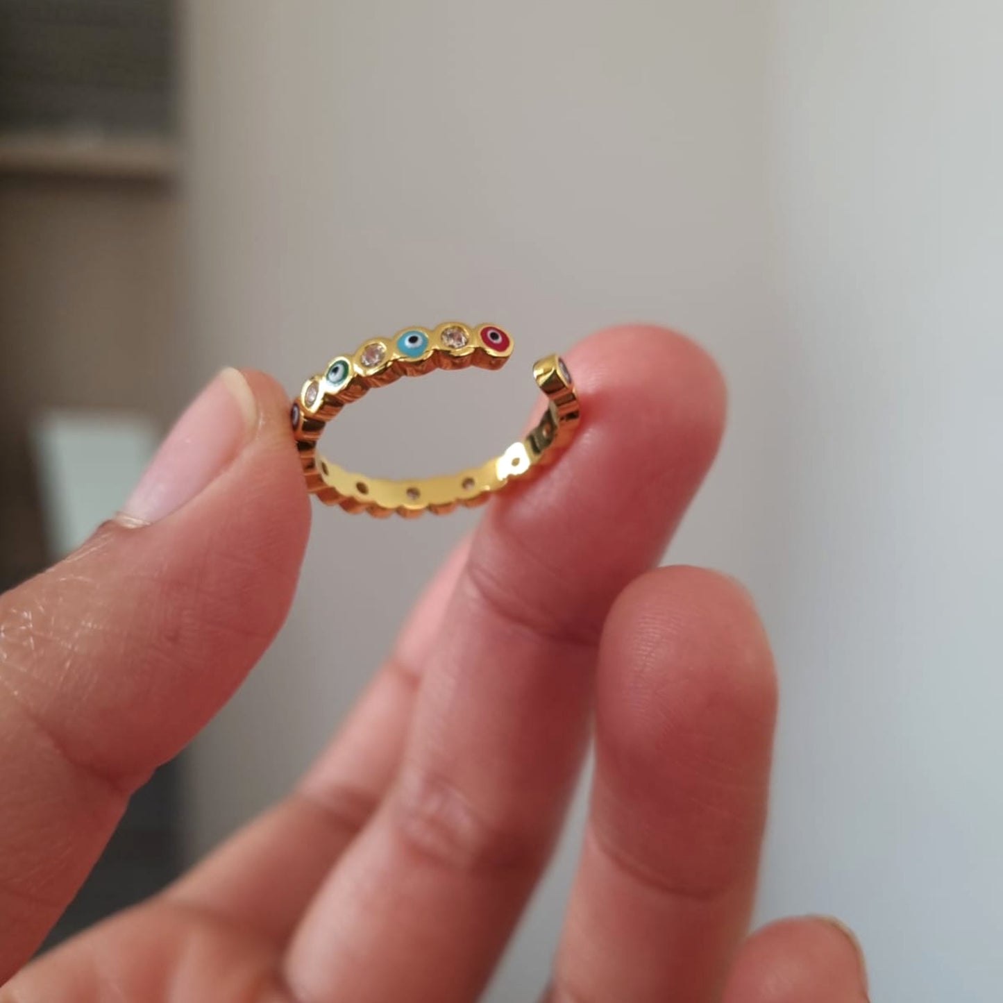 ANILLO AMULETO BAÑO DE ORO