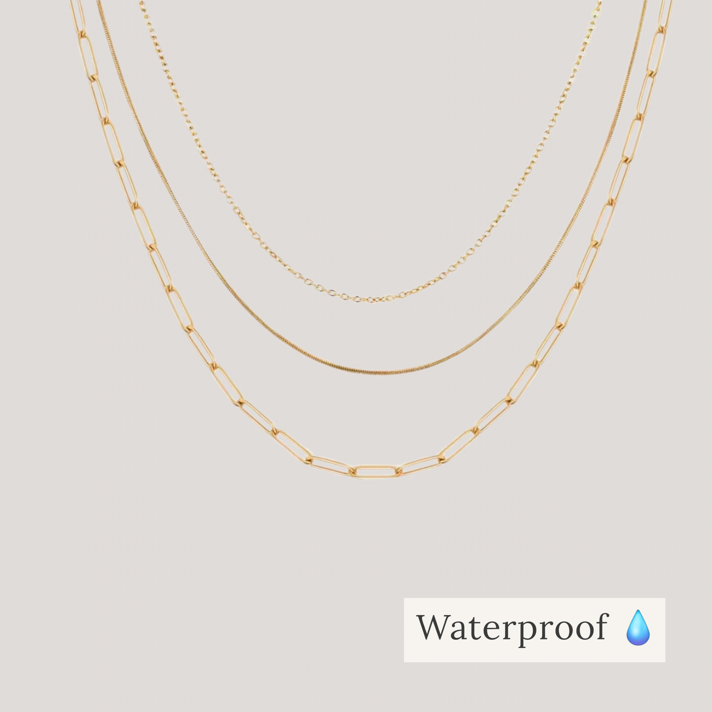 COLLAR CECILIA ACERO INOXIDABLE 💧 WATERPROOF