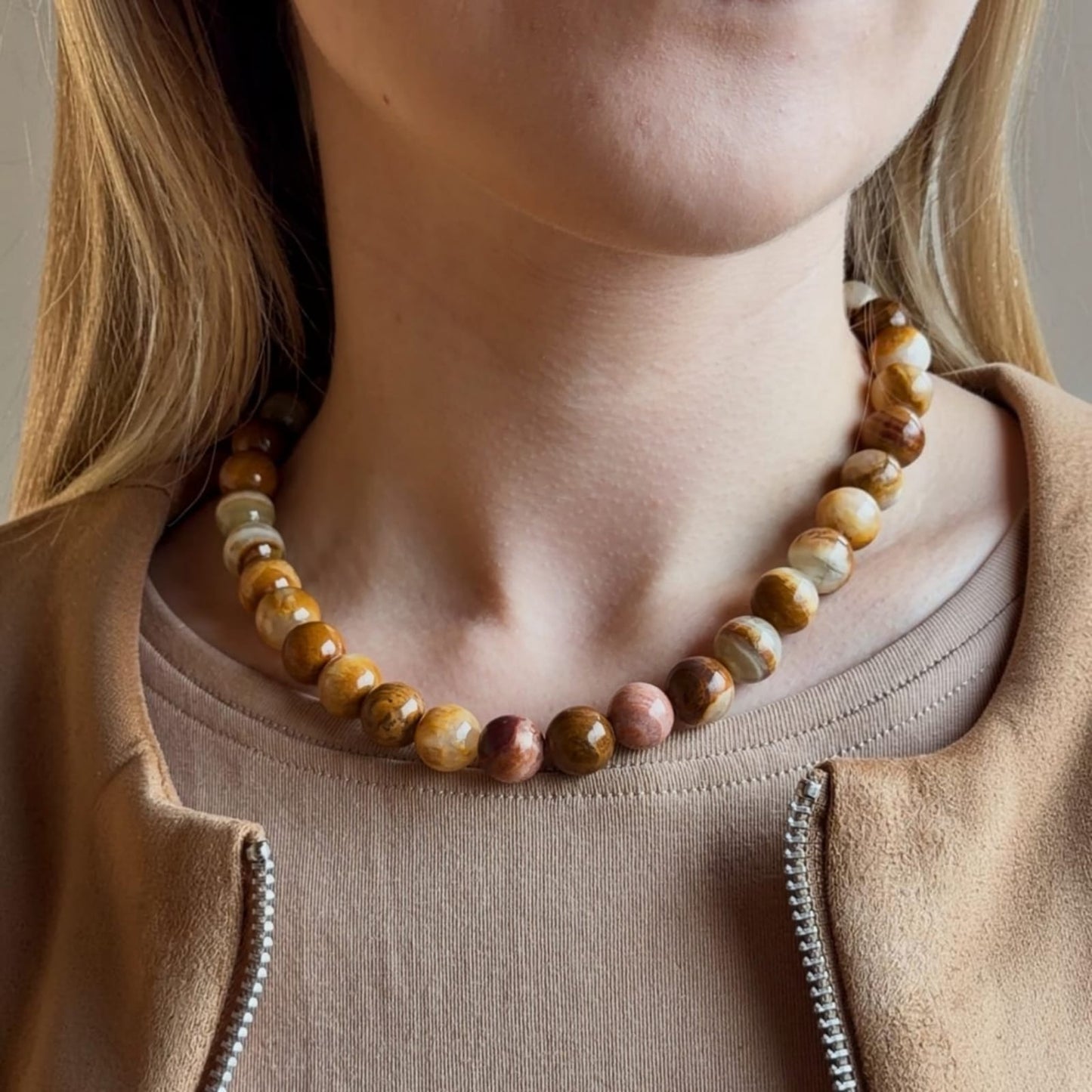 COLLAR TERRA PIEDRA NATURAL JADE