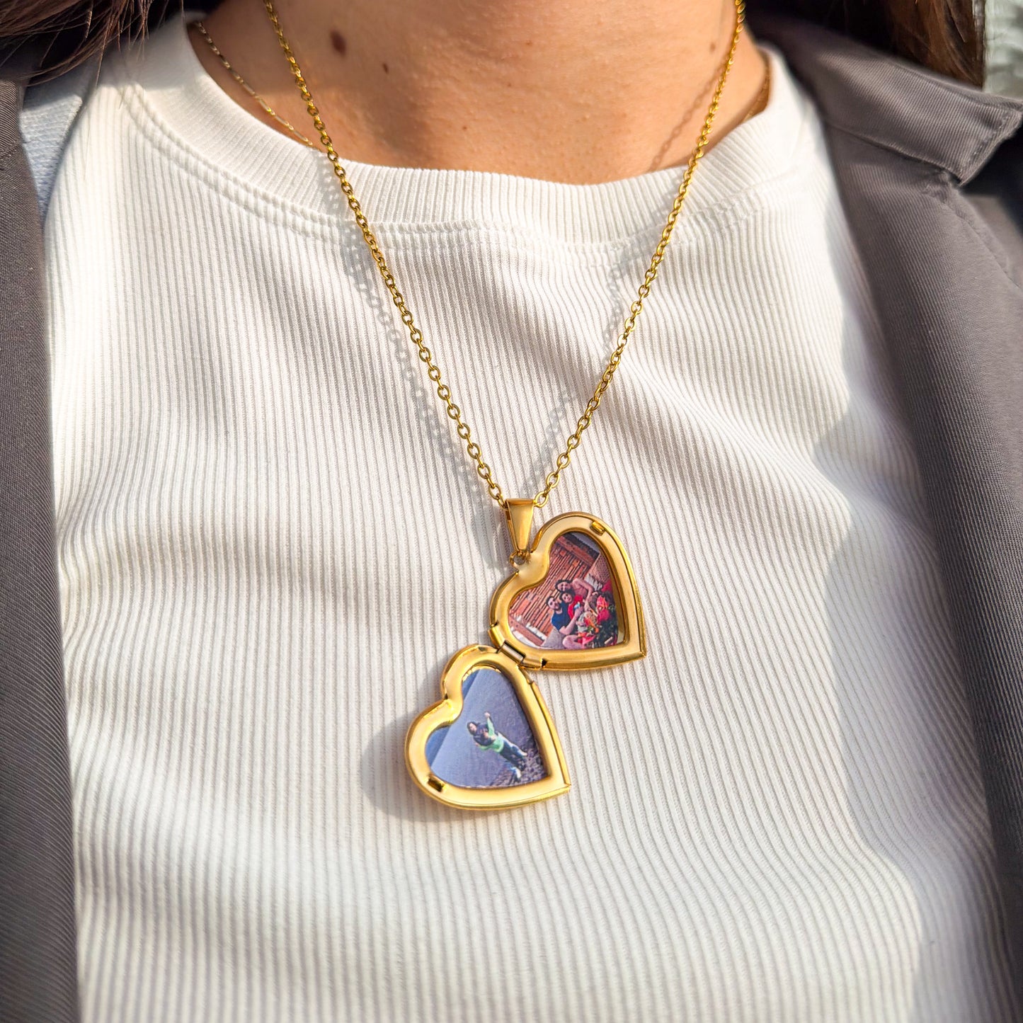 Collar Relicario Corazón Personalizable Acero Inoxidable ✨