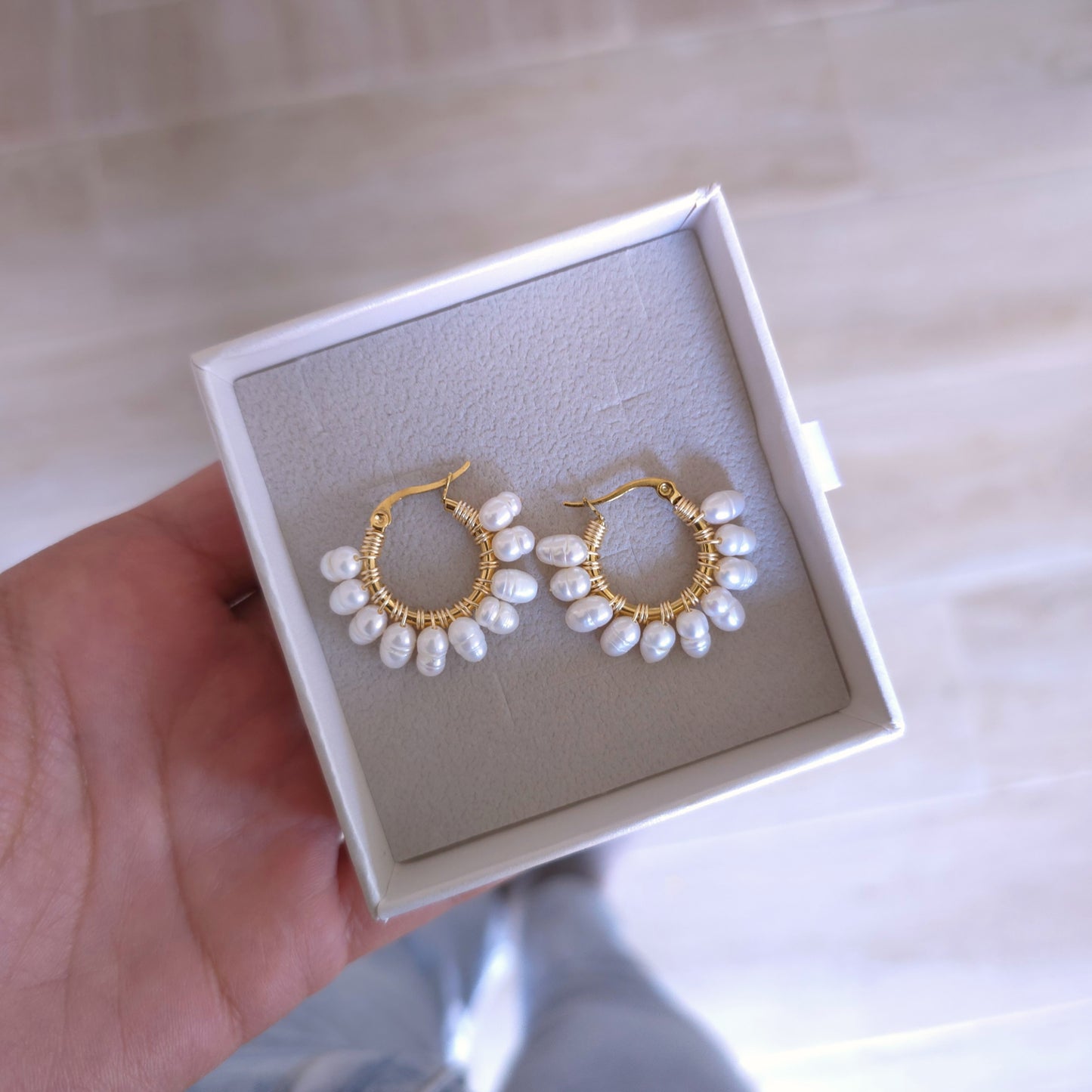 AROS MARGARITA BAÑO DE ORO