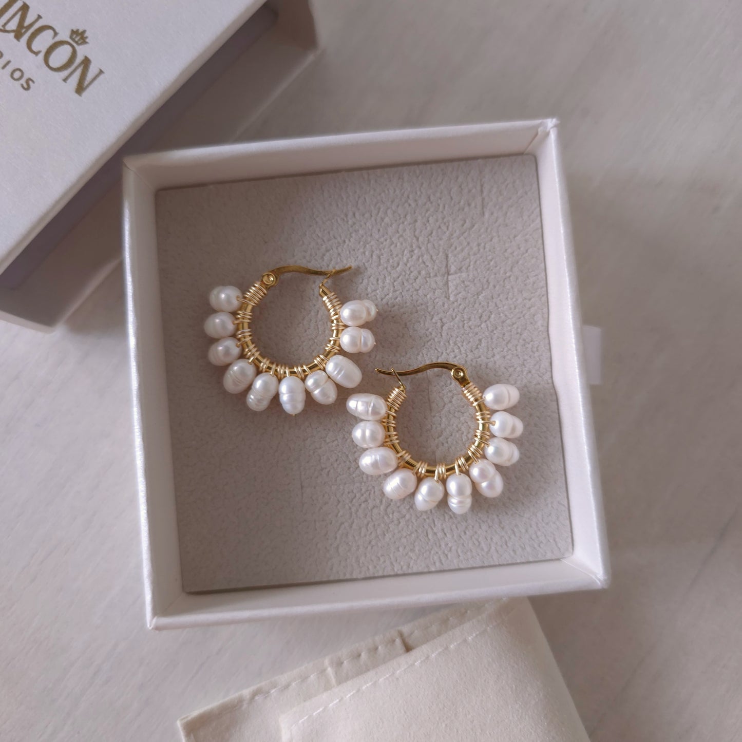AROS MARGARITA BAÑO DE ORO